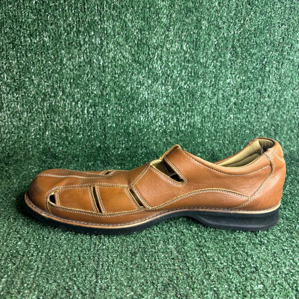 Johnston Murphy Buckle Strap‎ Leather Casual Fisherman Sandals Brown Mens Sz 11M
